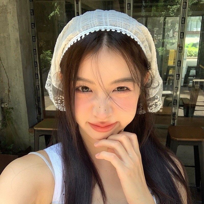 ที่คาดผมหวานตาข่ายขนาดใหญ่สําหรับสุภาพสตรีสวมผ้าพันคอผมหวานและน่ารักเครื่องประดับผมแฟชั่น - รูปที่ 2