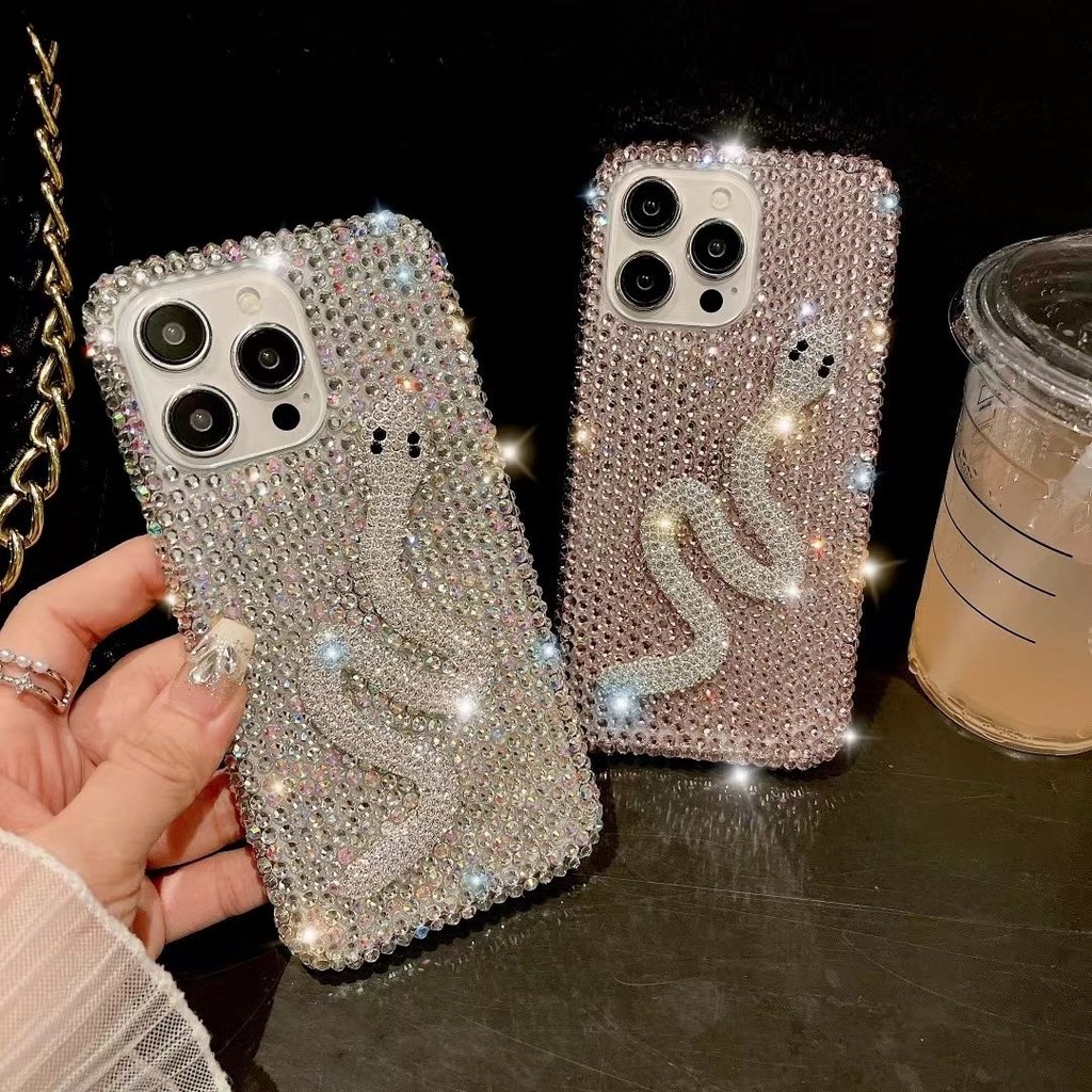 ประกายRhinestoneงูเคสโทรศัพท์สําหรับOppo Reno 14F Reno 14 13 Pro 13Pro 13F Reno14Pro Reno13F Reno14F