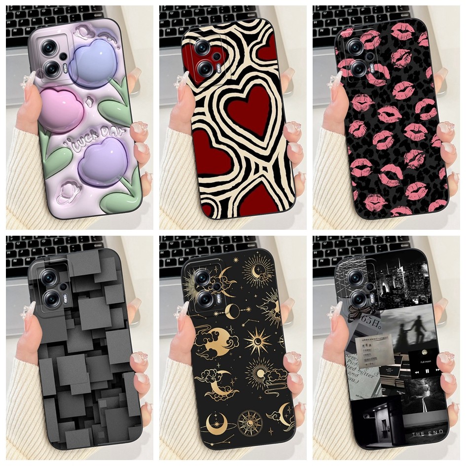 สําหรับ Xiaomi Poco X4 GT กรณีหรูหราความงามทาสีซิลิโคนเหลวนุ่ม TPU ฝาครอบป้องกันสําหรับ Xiaomi Redmi K50i 5G ปลอก