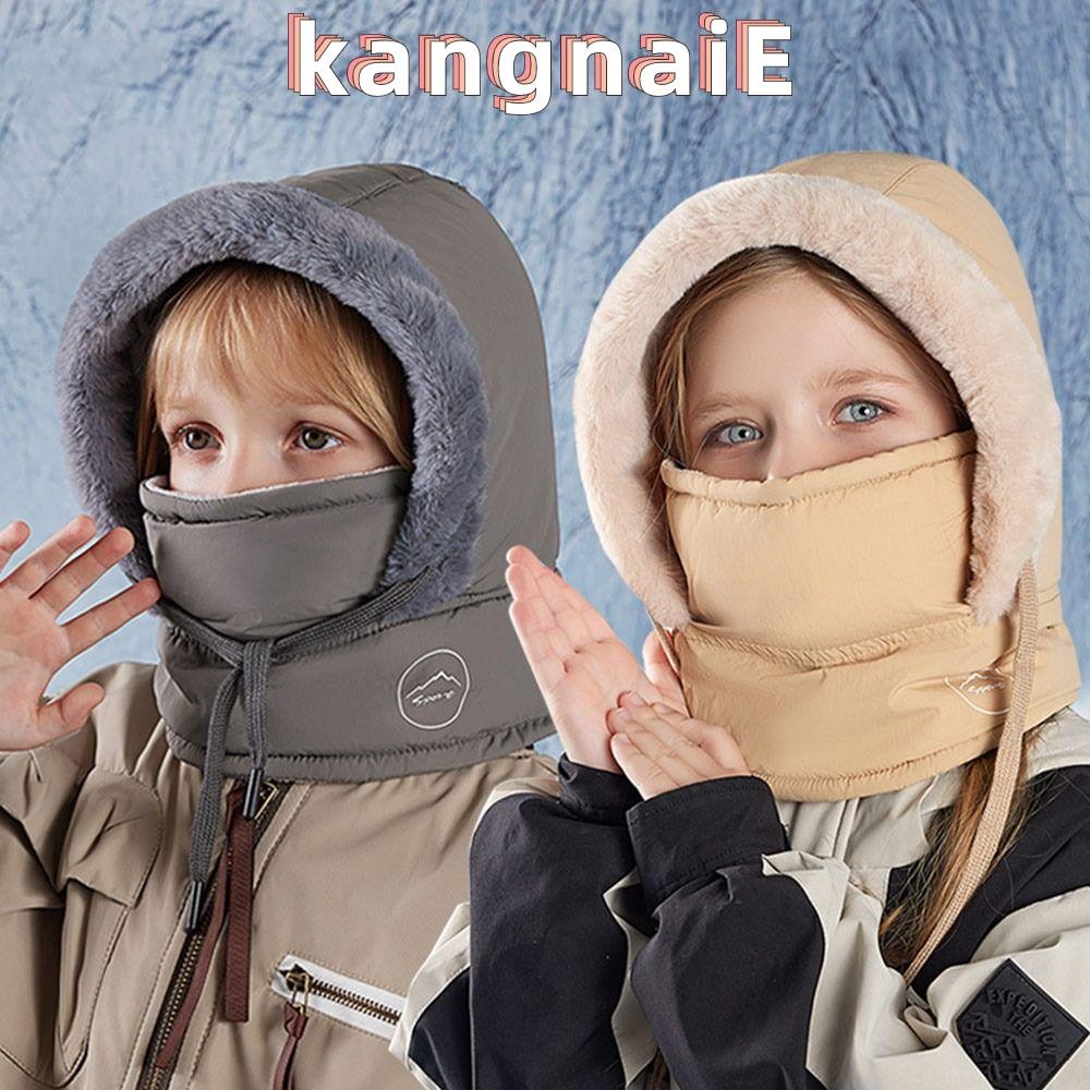 Kangnai หมวกเด็กฤดูหนาว, หมวกขนแกะขี่จักรยานหิมะ, อุปกรณ์ป้องกันหูฤดูหนาว กันลม อบอุ่น Balaclava หมวกสกีสําหรับชายหญิง