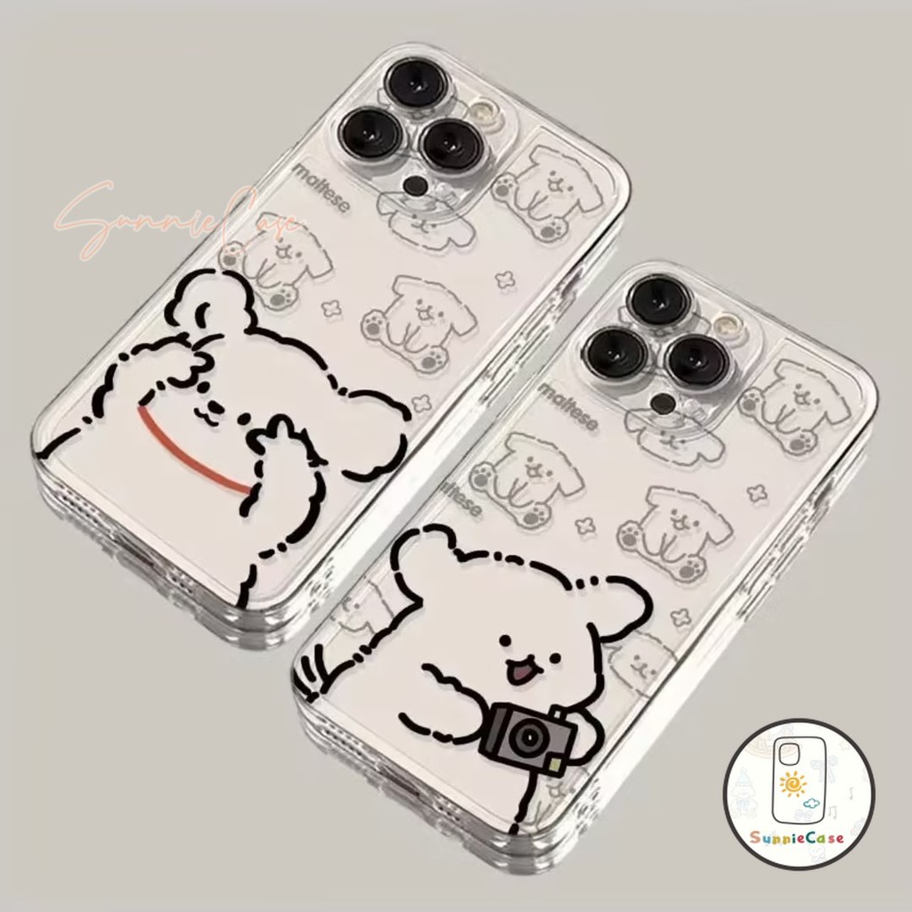 เส้น สุนัข เคสคู่ สำหรับ เคส Redmi 12 10C 13C 9A 12C  9 9T 9C 13 11 10A NFC A19 A2 12 11S 8 10 Pro POCO M3 เรียบง่าย เคส