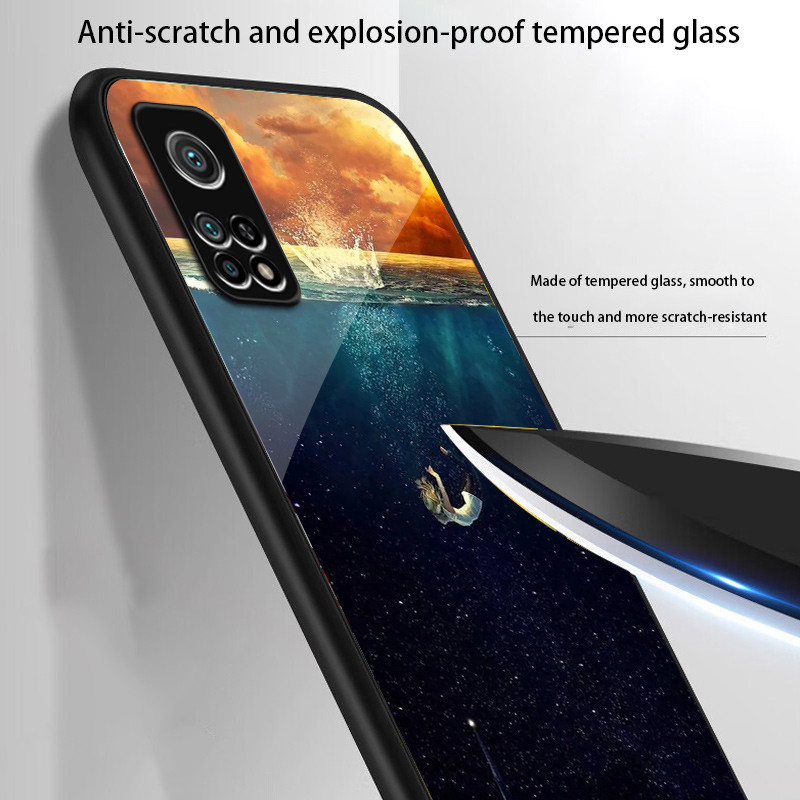 เคสกระจก Xiaomi mi 10T 5g / mi 10T pro 5g เคสกระจกนิรภัยฮาร์ดฝาหลังขอบซิลิคอนอ่อน - รูปที่ 7