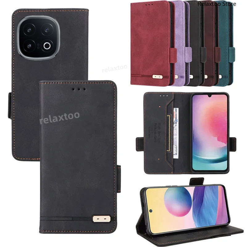 Iqoo13 Pro 5G Matte FlipปลอกหนังสําหรับIQOO 13 Pro 13Pro IQOO13Pro 5G V2408Aธุรกิจกระเป๋าสตางค์แม่เห