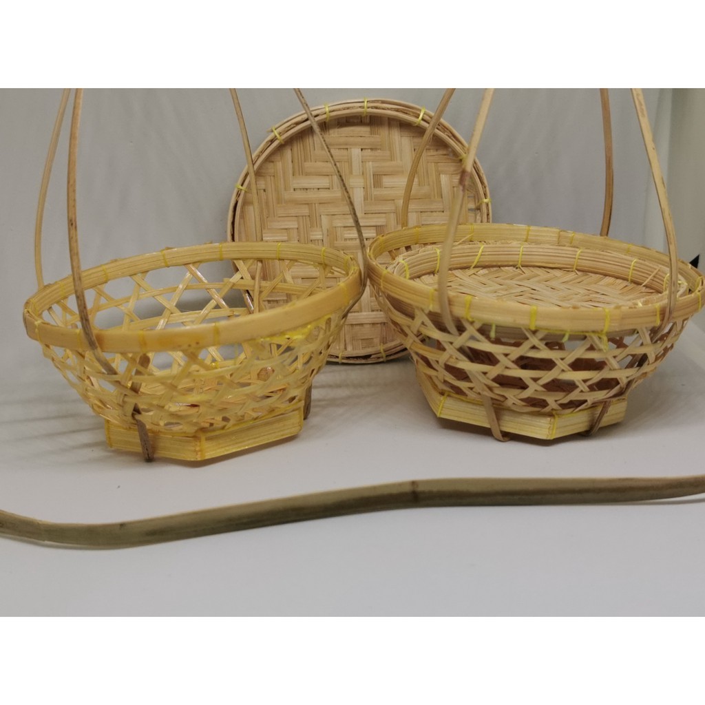 Set หาบจิ๋ว หาบเปล่า หาบไม้ไผ่ #ของจิ๋ว #Dollhouse - รูปที่ 4