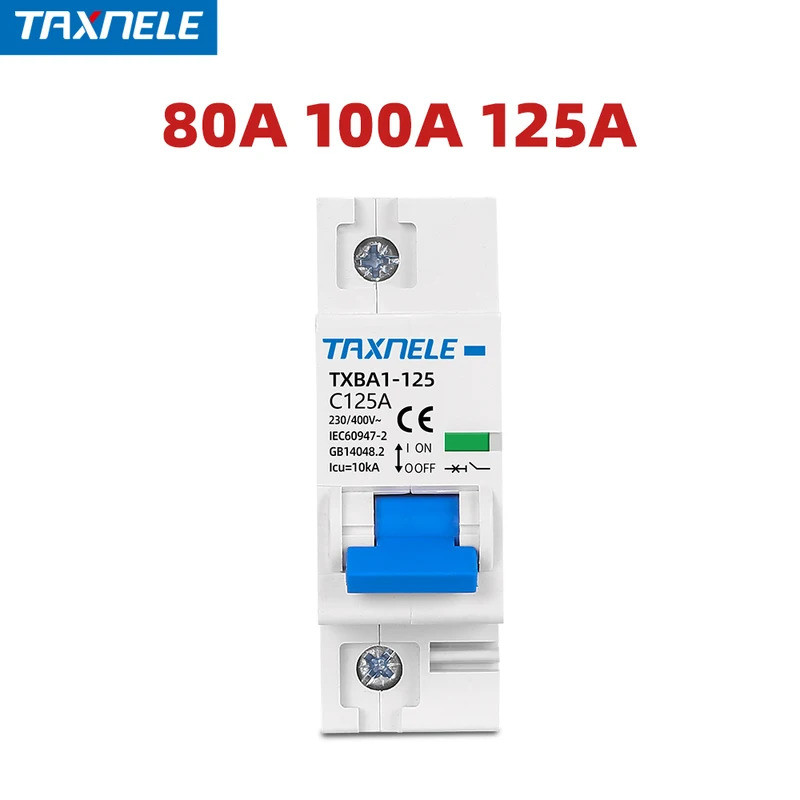 DZ47 NC 400V 1P 80A 100A 125A 10KA C ประเภท Mini Circuit Breaker MCB สั้น Overload Circuit Protector