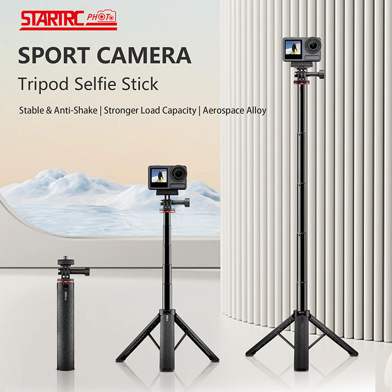 สําหรับ DJI Pocket 3/Action 5 Pro กล้องกีฬาไม้เซลฟี่มือถือ Gopro 13 เสาขยายอุปกรณ์เสริม insta360 X5/X4/Ace pro2 ขาตั้งกล้องอุปกรณ์เสริมกล้อง