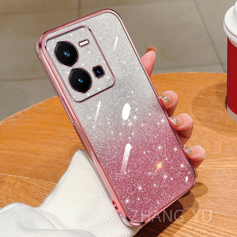 กันกระแทก case สําหรับ Vivo Y35 4G เคสโทรศัพท์หมีกระจกแต่งหน้าสร้อยข้อมือใหม่เคสโทรศัพท์ - รูปที่ 6