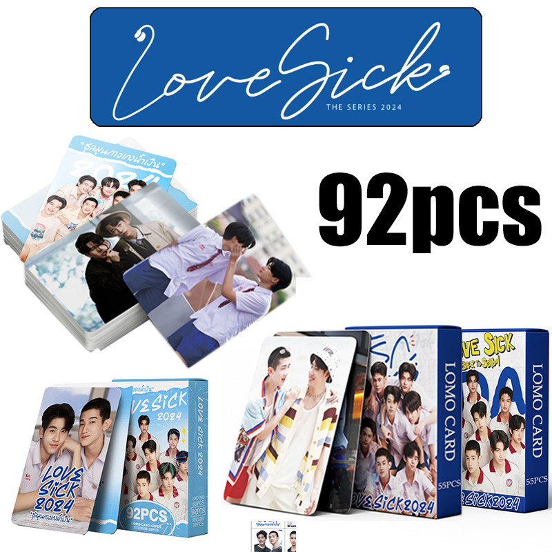 55/92 ชิ้น LoveSick 2024 Lomo Card Love Sick Photocards สติกเกอร์พร้อมการ์ด