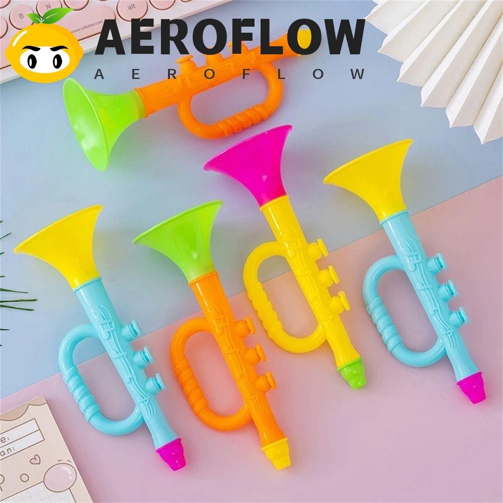 Aeroflow เด็กเพลงของเล่นเด็กผู้หญิงเครื่องดนตรีที่มีสีสันของเล่นเด็ก 17 ซม.เด็กเด็กทรัมเป็ต