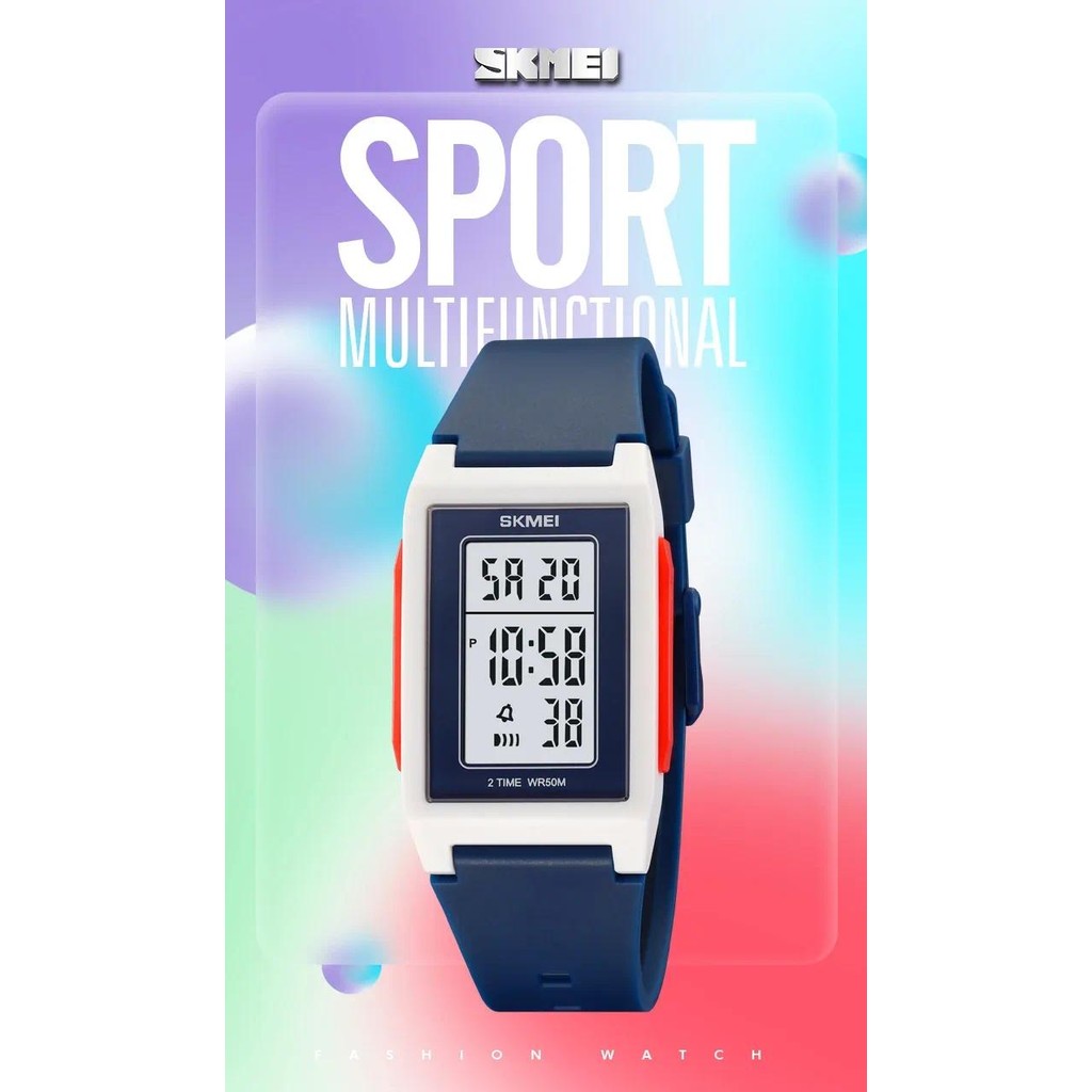 Skmei 2321 นาฬิกาดิจิตอลสําหรับผู้ชายนับถอยหลังกีฬานาฬิกาแฟชั่นกันน้ํานักเรียนนาฬิกาข้อมือจอแสดงผล Reloj Hombre ราคา ถูกที่สุด ดีลบีเคเค แกลเลอรีภาพที่ 7
