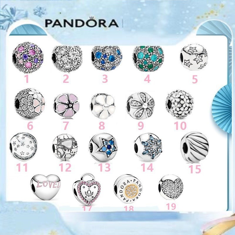 Spot goods original ready stock clip charm เครื่องประดับ DIY สําหรับสร้อยข้อมือ รักดอกไม้ Earth Moon Stars คลิป