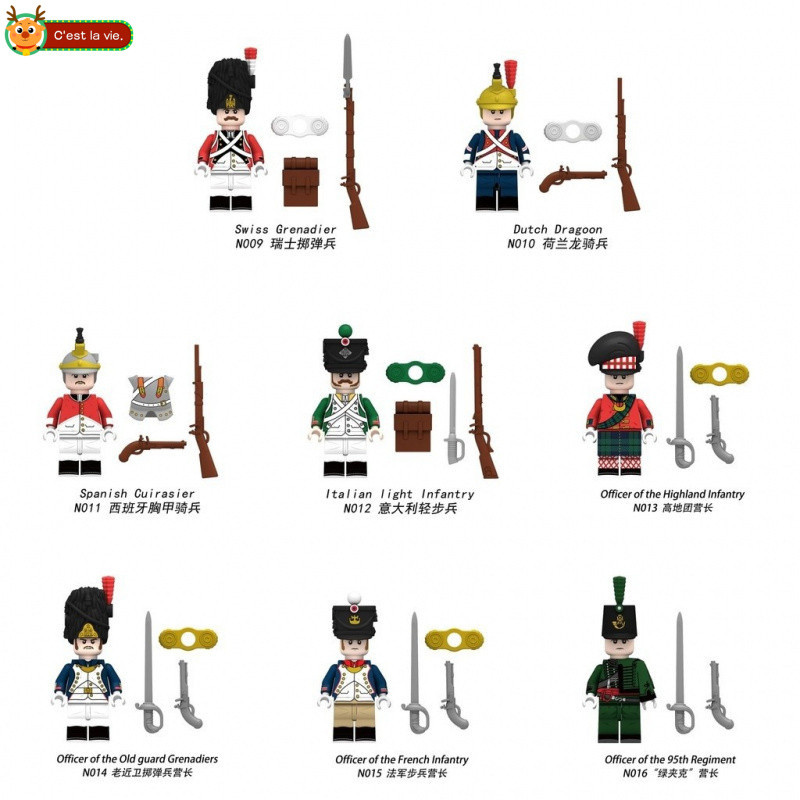 ตุ๊กตาทหาร โมเดลของเล่นวันเกิด Napoleonic Wars Minifigure