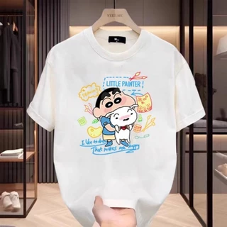 เสื้อชินจัง เสื้ออนิเมะ เสื้อคู่ เสื้อยืด oversize เสื้อสวยๆ เสื้อยืดขาว เสื้อดํา เสท้อยืด เสื้อยืดตลก คอกลม รูปภาพ 4 แบ