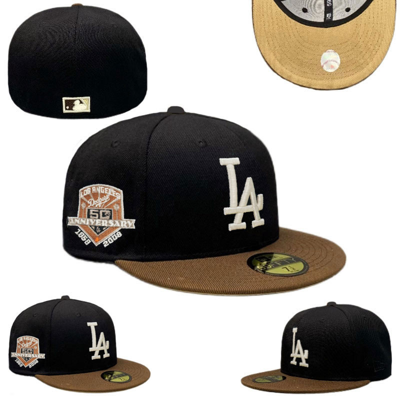 The Dodgers_ Team Fit Hat Mens Womens Hat Full Closed Hat Sportsเย็บปักถักร้อย HatStock มีจําหน่ายแล