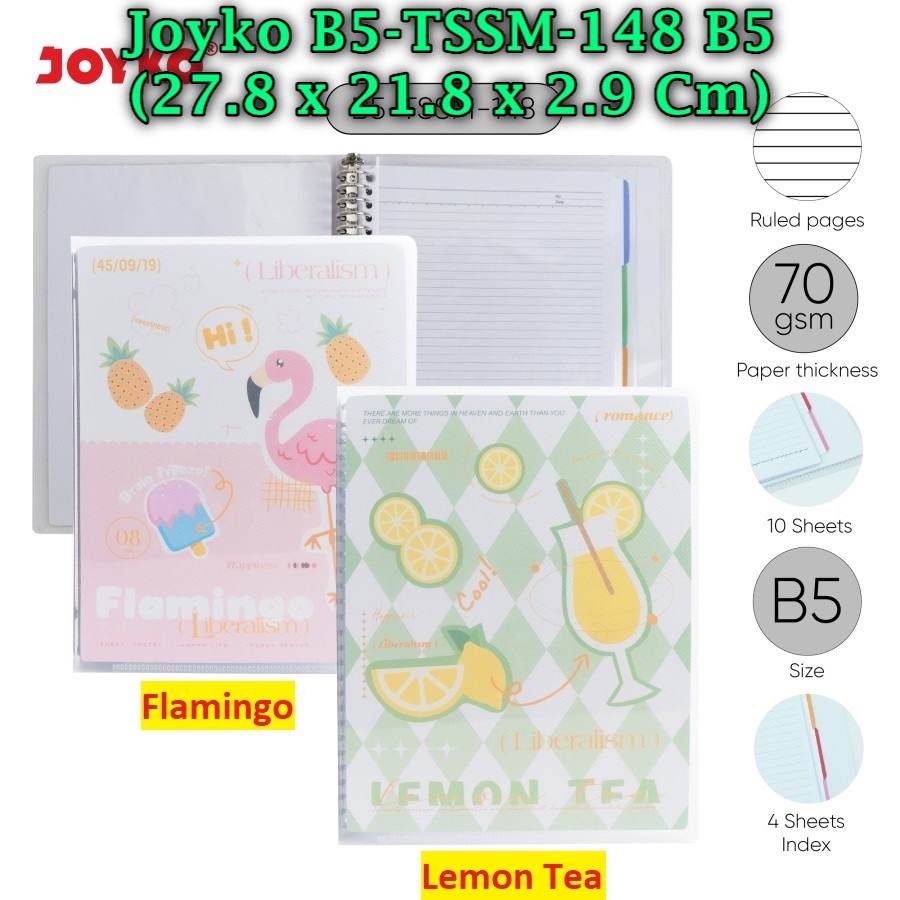 (1 ชิ้น) JOYKO B5-TSSM-148 Liberalism Binder Folder 27.8*21.8*2.9 / Joyko TSSM Binder Note Book Bind
