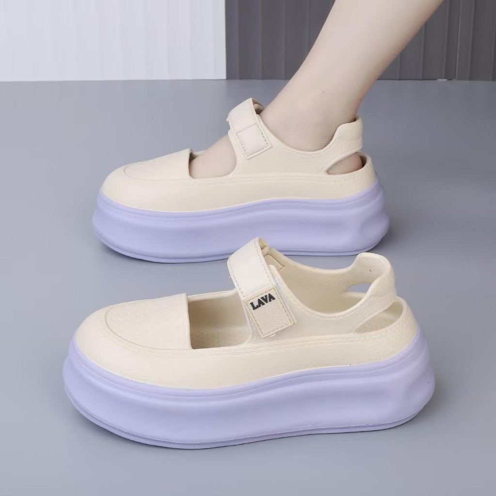 lava 237ทรงกว้างรองเท้ารัดส้นEVA สวมสวยใส่สบาย น่ารัก นิ่มเบา เสริมส้น6ซม