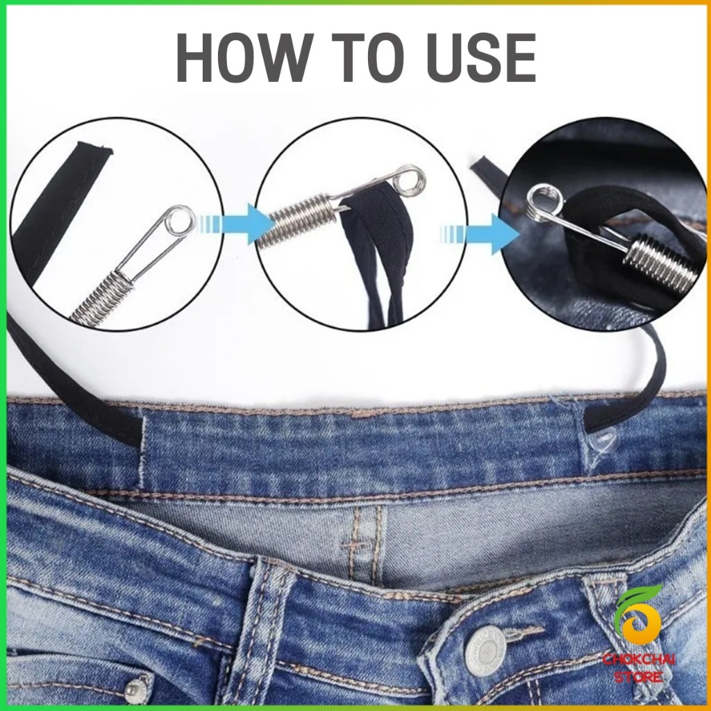 Chok สปริงเข็มร้อยยางยืด เข็มร้อย  คลิปตะขอกลึงเชือก ดึงยางขอบกางเกง Rope Threading Tool - รูปที่ 6