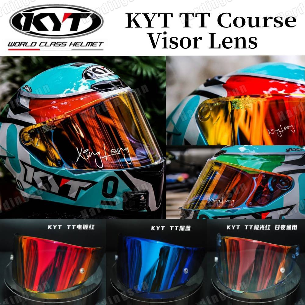 [ReadyStock]KYT Tt Course Visor Lens FIt สําหรับหมวกกันน็อค KYT TT TT TTC Revo Lens