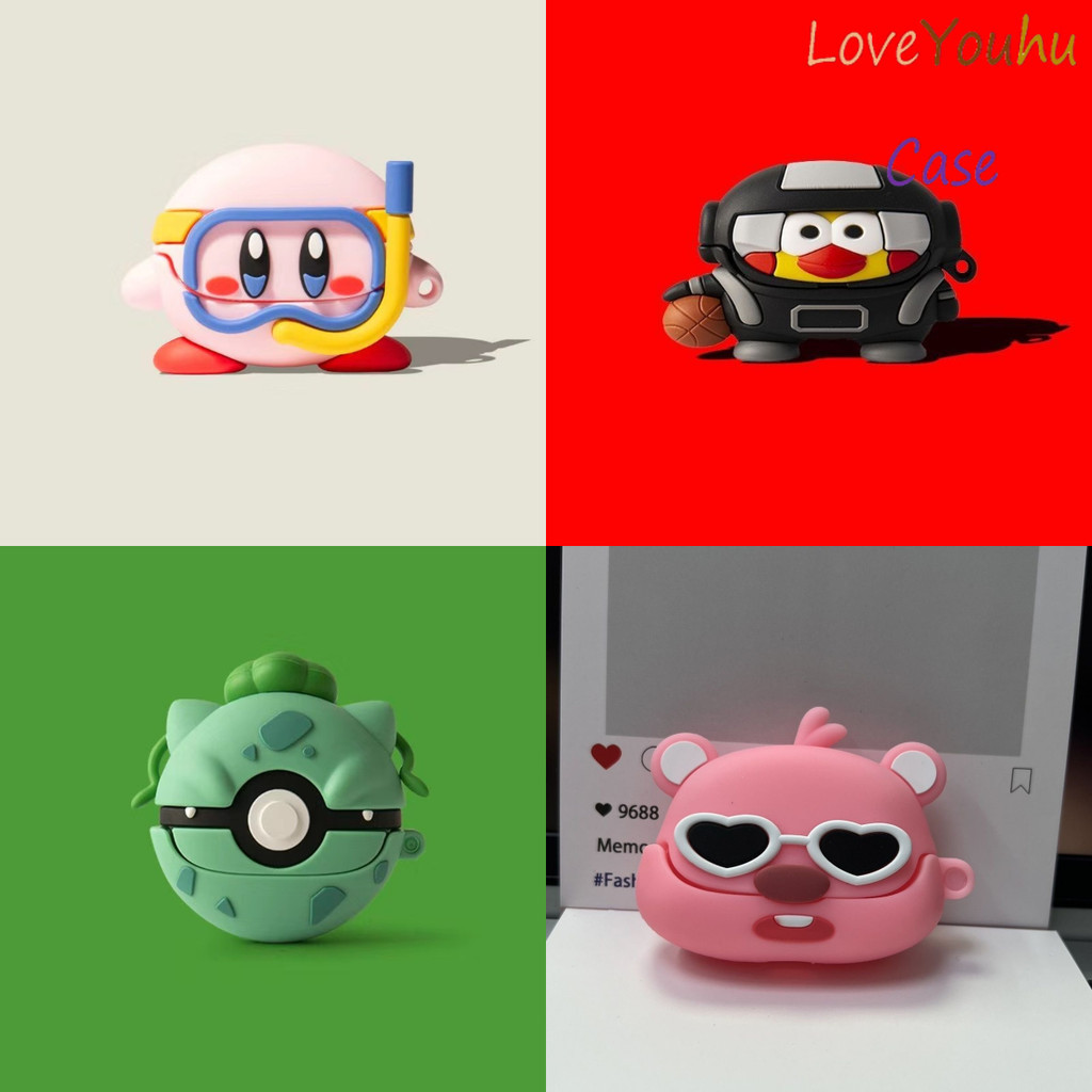 Loveyouhu สําหรับ SoundCore K20i เคส Case เคสหูฟังบุคลิกภาพดําน้ํา Kirby แว่นกันแดดรูปแบบ beaver