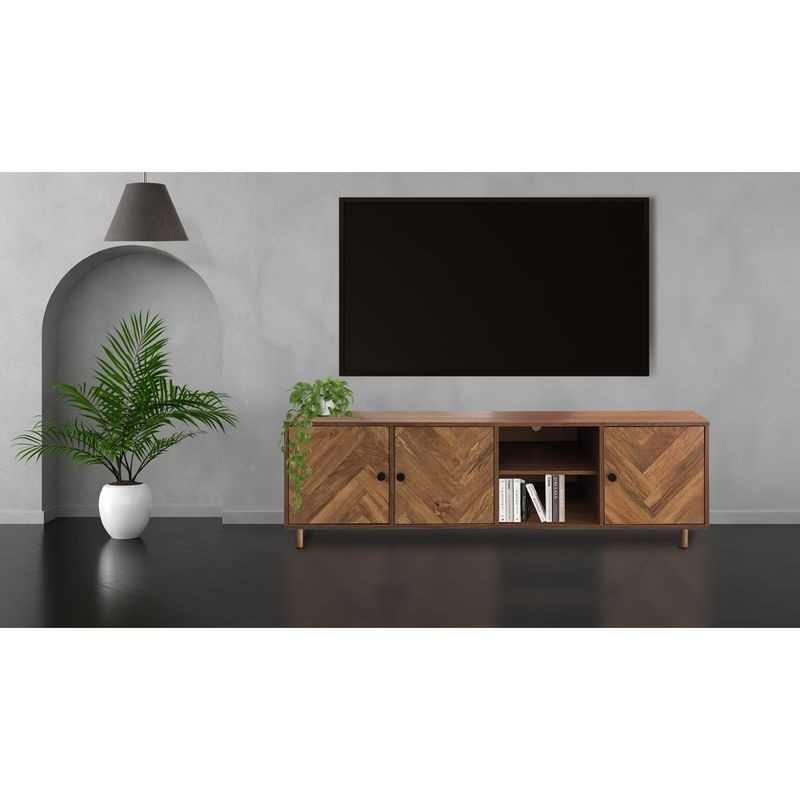 MOOVE ตู้วางทีวี 160X40X50สีไม้สัก - รูปที่ 6