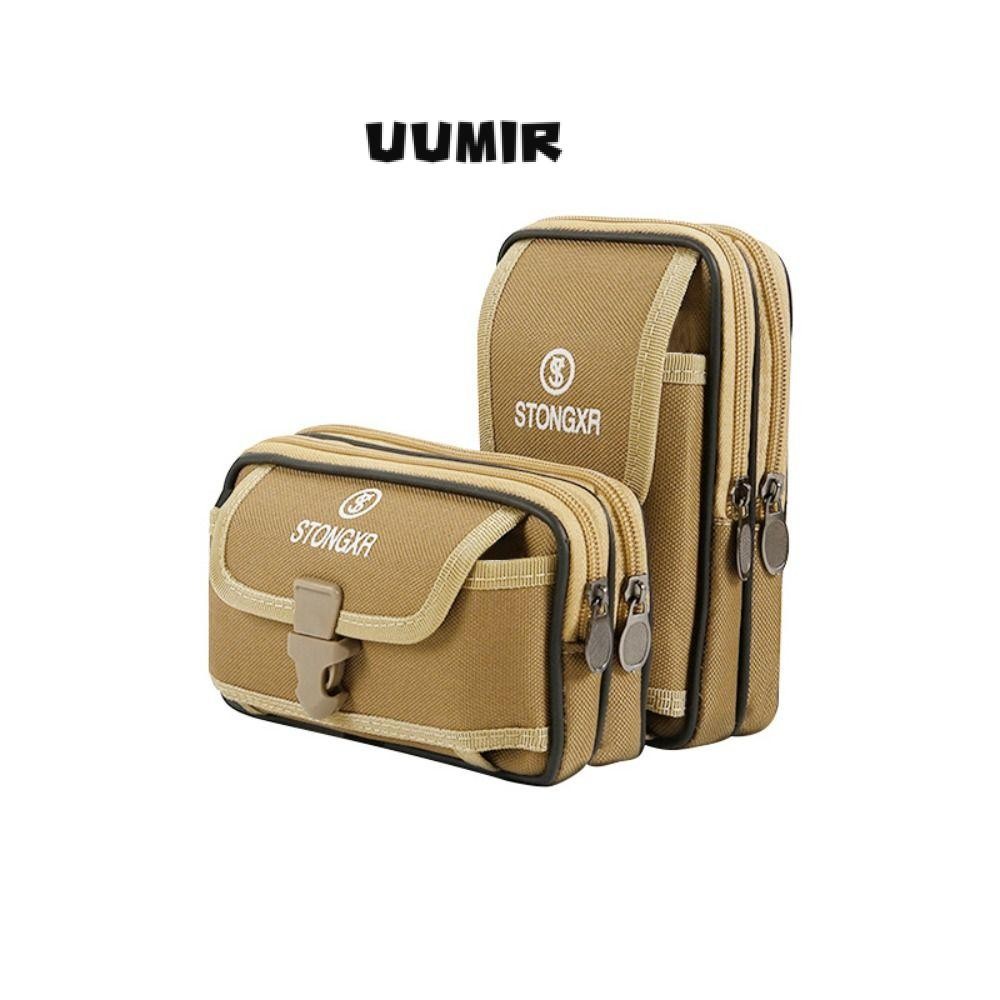 Uumir กระเป๋าคาดเอวผู้ชาย, ผ้าใบสีดําสีเขียวสีกากีกระเป๋าเข็มขัด, ทนทานขนาดใหญ่ความจุ Multi-function EDC Molle กระเป๋าวิ่ง