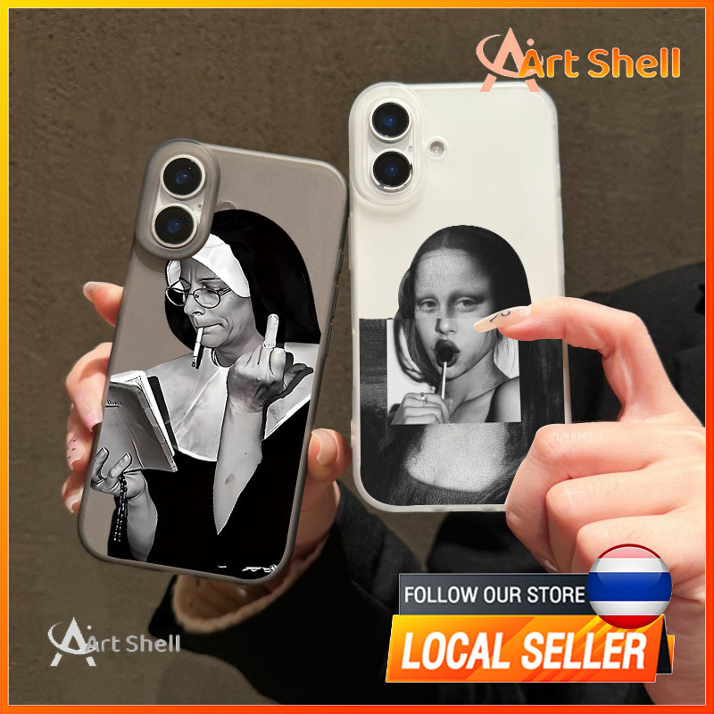 กรณีโทรศัพท์ จัดส่งจากประเทศไทย ชังการกระทำเคสไอโฟน iPhone 16 15 14 13 12 11 PRO MAX X XS MAX XR 7/8P ป้องกันลายนิ้วมือ