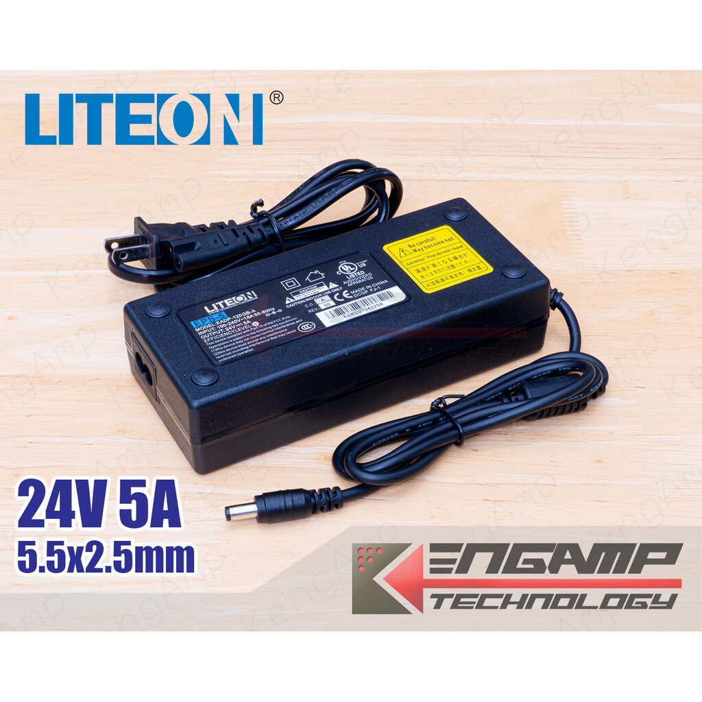 (1ชิ้น) [TRF] Power Adapter 24Vdc 5A 120W LITEON EPS5 หัว 5.5x2.5mm
