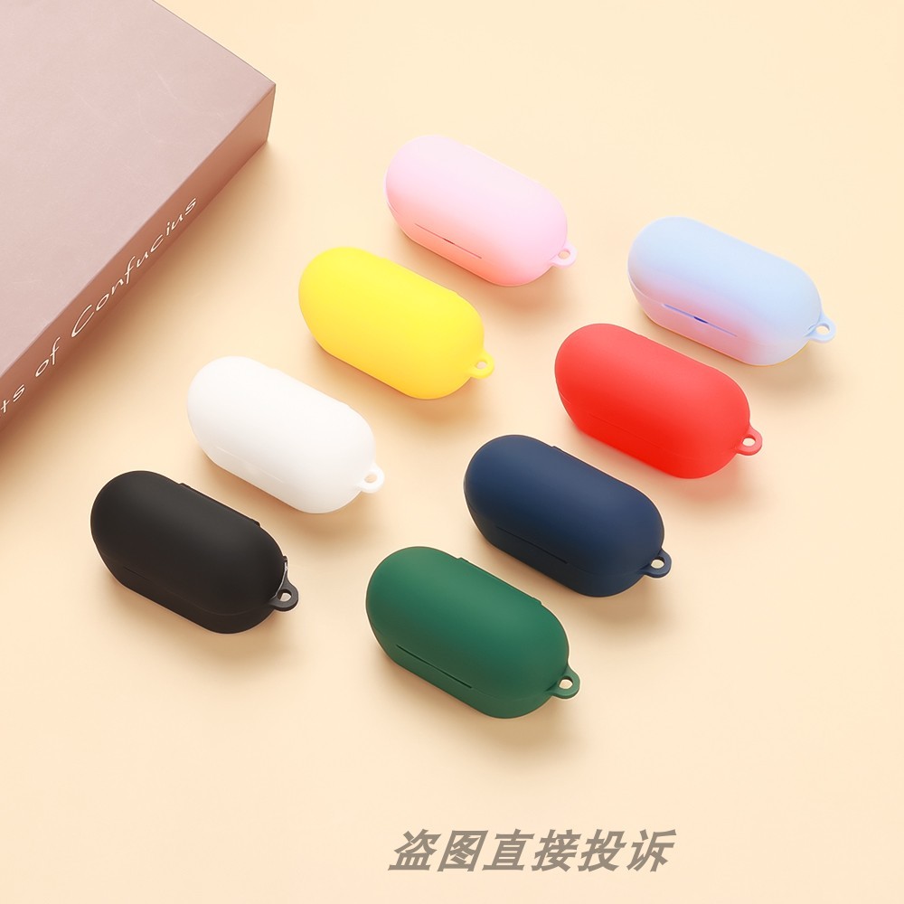 คุณภาพดีSolid Color Silicone Headphone Soft Cases เข้ากันได้กับ SONY WF-C710N พร้อมตะขอ