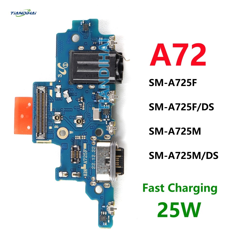 1pcs สําหรับ Samsung Galaxy A72 4G A725 USB ชาร์จ Dock พอร์ต Connector Charger ประเภท C ปลั๊ก Mic Fl