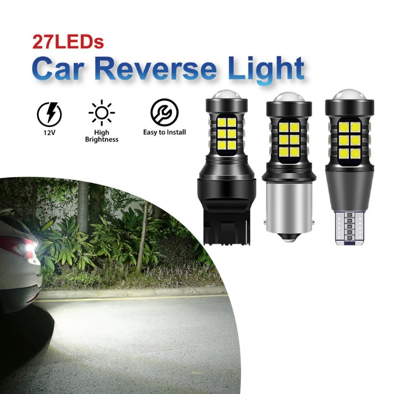 1PC 27LED รถย้อนกลับหลอดไฟแฟลช & Non Flash T15/W16W T20/7440 1156/P21W Back Up หลอดไฟ