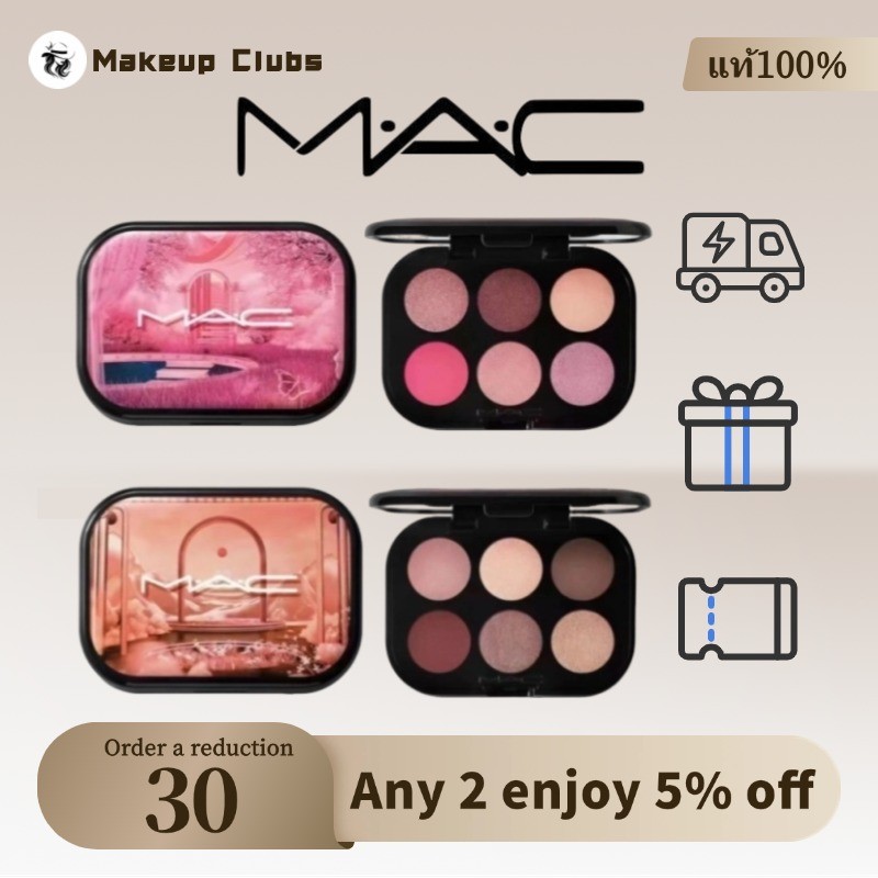 🌸แท้💯%🌸 MAC Six Color Eyeshadow #Rose Lens #Embedded In Rurgundy # Bronze Influence