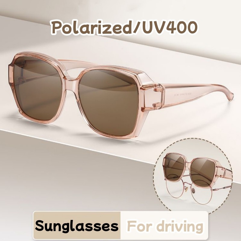 แว่นกันแดดโพลาไรซ์ผู้ชาย สวมใส่ขับรถ ป้องกันรังสี UV400 พร้อมกรอบสําหรับใส่เลนส์สายตา