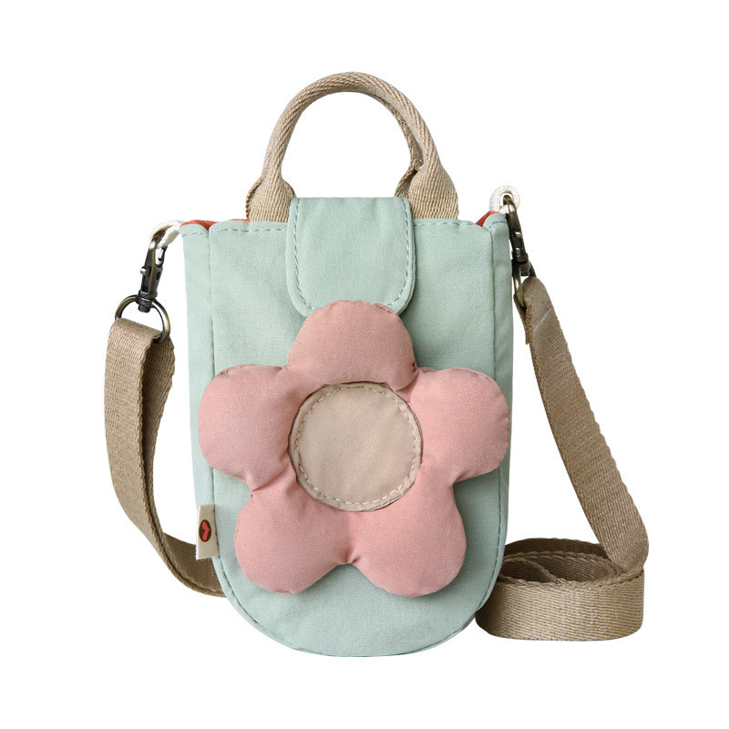 ATA New Style Flowers Sweet All-Match One-Shoulder Canvas Messenger Bag