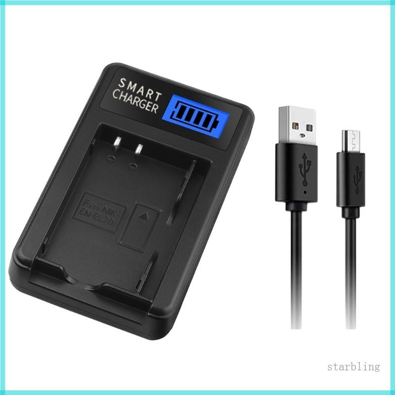 Star EN-EL20 Charger แบตเตอรี่ชาร์จ LCD USB Charger สําหรับ 1 AW1 J1 J2 J3 J4 PM006 กล้องเดี่ยว Char