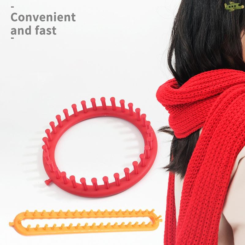 [UN] 1 ชุดสี่เหลี่ยมผืนผ้ารอบ Knitg Loom ทอผ้าผ้าพันคอเสื้อกันหนาวหมวกผ้าคลุมไหล่เย็บ Knitg เครื่อง DIY Handmade Craft Braiding เครื่องมือ TH