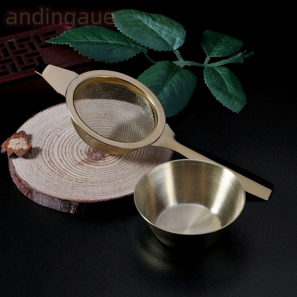 Andin ชุดกรองชาใช้ซ้ำได้ ตาข่ายสเตนเลส พร้อมที่จับกระชอนกาแฟ เครื่องครัวทนทาน ดีไซน์พกพาสะดวก