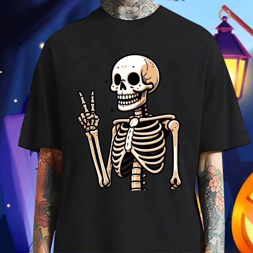 (จัดส่งตลอด 24 ชั่วโมง)Woo Right เสื้อยืด HALLOWEEN พิมพ์ลายผีฮาโลวีน เหมาะกับปาร์ตี้ฮาโลวีน