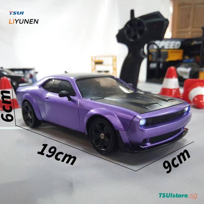 Rc Drift 4WD รถ Dodge SRT Hellcat รถแข่งโมเดลของเล่นรีโมทคอนโทรล GTR Mustang กีฬารถของเล่นของขวัญวันเกิดคริสต์มาส
