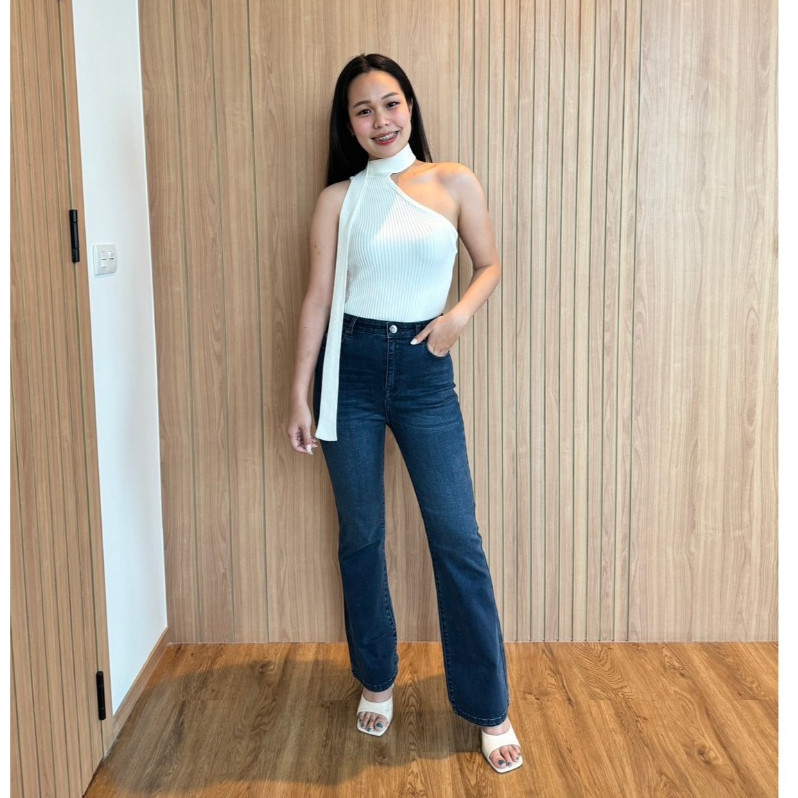 Golden Hour 2024 JVKE กางเกงยีนส์ทรงขาม้า สีเข้ม Midnight ยืดเยอะและกระชับด้วยนวัตกรรมล่าสุด