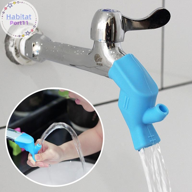 Habitatport ห้องน้ําอ่างล้างจานหัวฉีดก๊อกน้ํา Extender ยางยืดหยุ่น Water Tap Extension ก๊อกน้ําห้องครัวอุปกรณ์เสริมสําหรับเด็กเด็กล้างมือ th