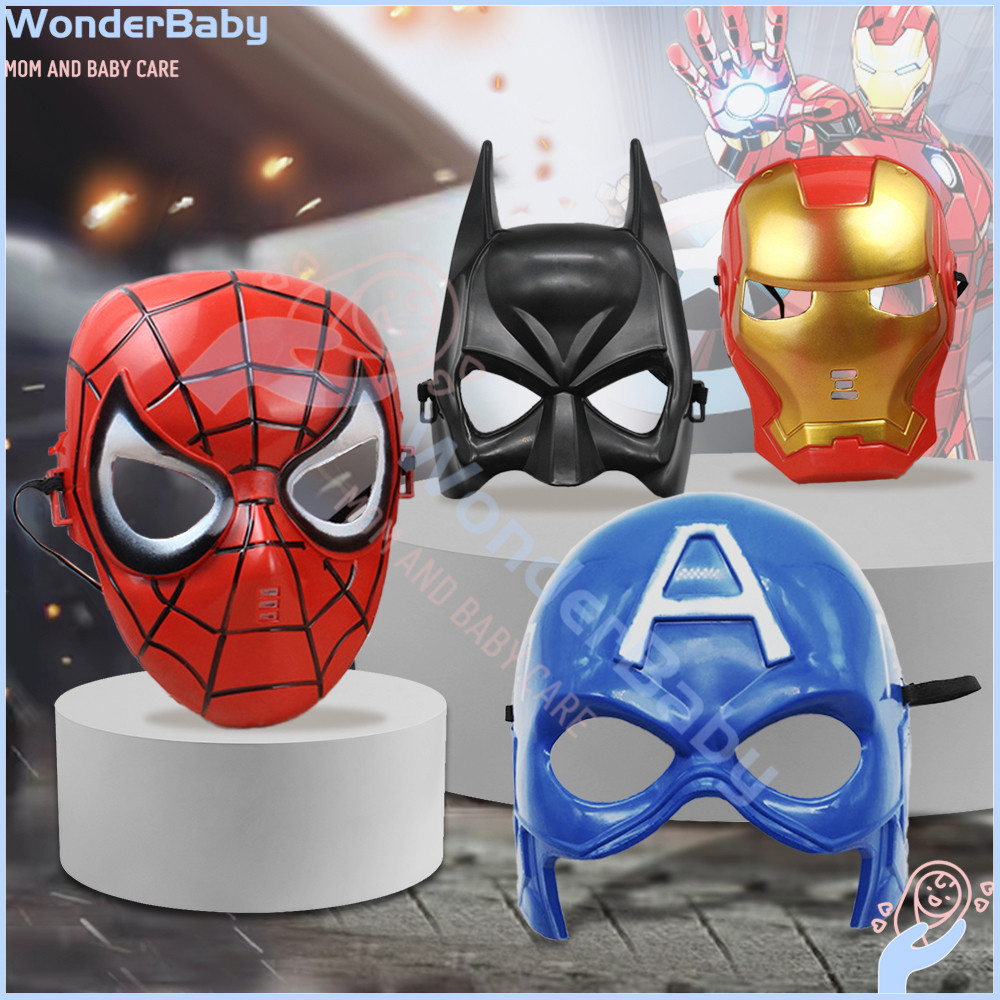 WONDERBABY หน้ากาก super hero หน้ากาก avengers กระตุ้นจินตนาการ หน้ากาก spiderman คอสเพลย์ หน้ากาก iron man