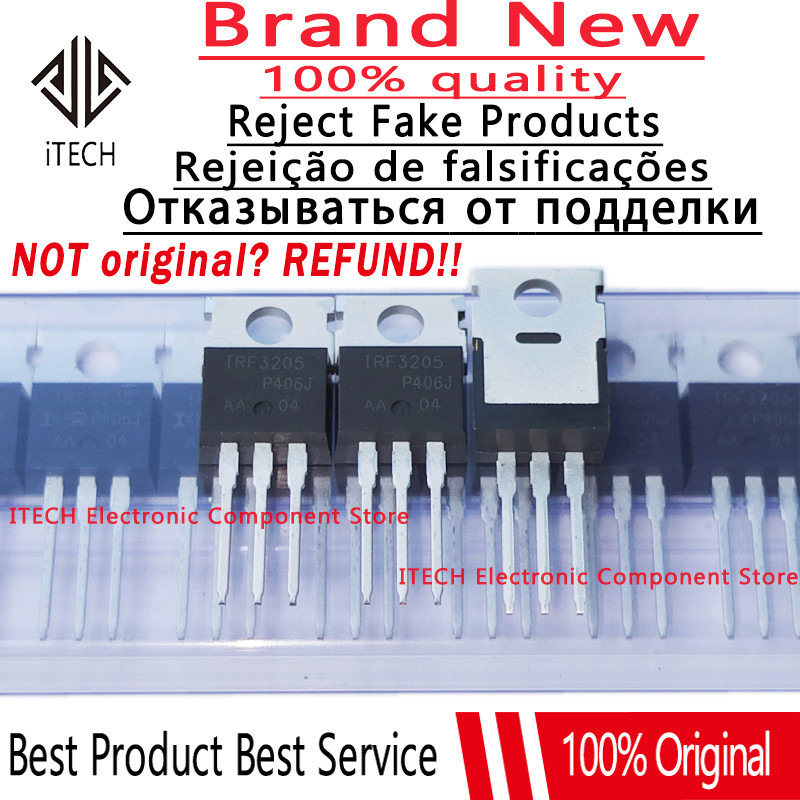 50 ชิ้น/ล็อต Original IRF3205 Mosfet IRF3205PBF TO220 100% ใหม่และของแท้