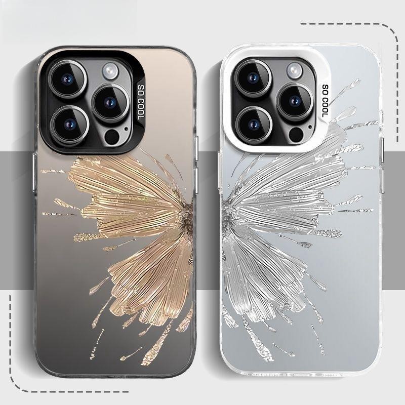 Yเคสแฟชั่นลายผีเสื้อสำหรับ infinix 40I ร้อน samrt 8 tecno Spark 20 Pro 20 20C Matte สุดหรูเลเซอร์แสง