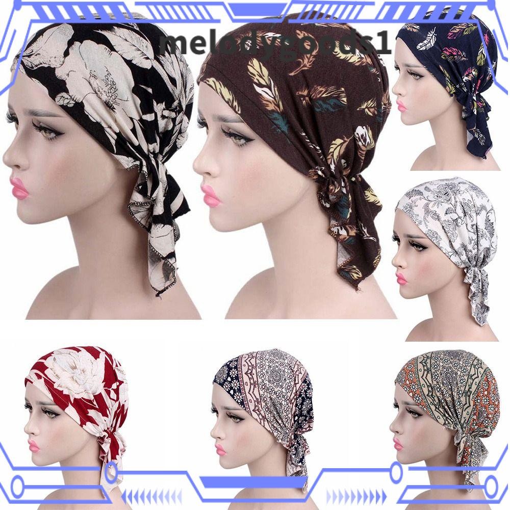 Melodygoods1 ผู้หญิงแห่งชาติลมอุ่นหลอด Beanies Headwrap แฟชั่นสบายๆหมวกผ้าฝ้าย Bandana