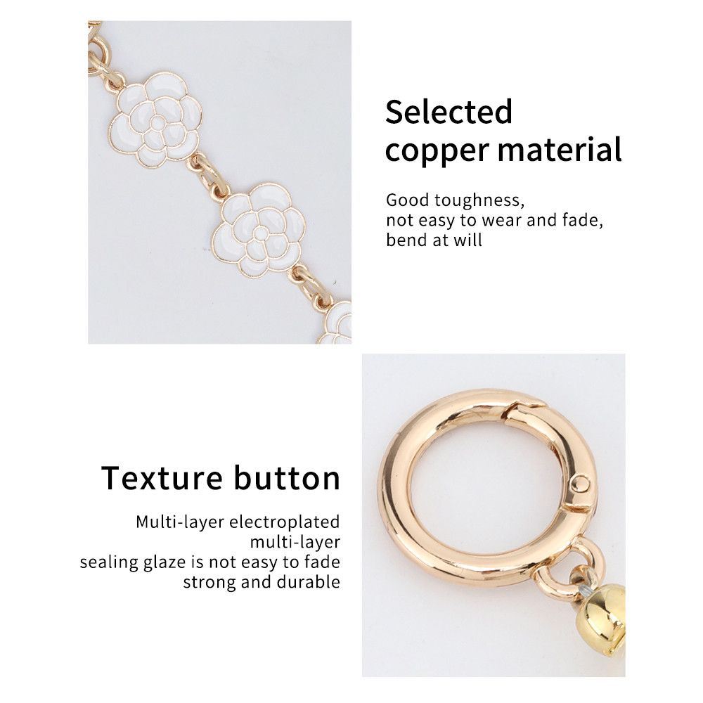 CRAZYSMITH กระเป๋าสะพายข้างโซ่โลหะ สายคล้องปรับได้น่ารัก สำหรับเสริมความยาวสายกระเป๋าถือ - รูปที่ 3