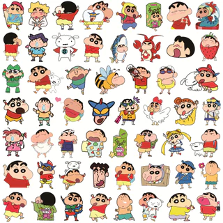 100ชิ้น/เซ็ต ❉ Q สติ๊กเกอร์เครยอนชินจังตลก ❉ สติ๊กเกอร์แฟชั่น DIY Doodle Decals
