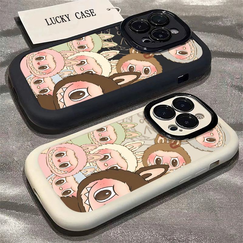 การ์ตูนน่ารัก Labubu เคสโทรศัพท์สําหรับ IPhone 15 14 11 12 13 Pro 16 Max XR X XS Max 7/8 Plus Se2020 ทนสิ่งสกปรกฤดูใบไม้ร่วงรวมทุกอย่างเปลือกโทรศัพท์ป้องกัน