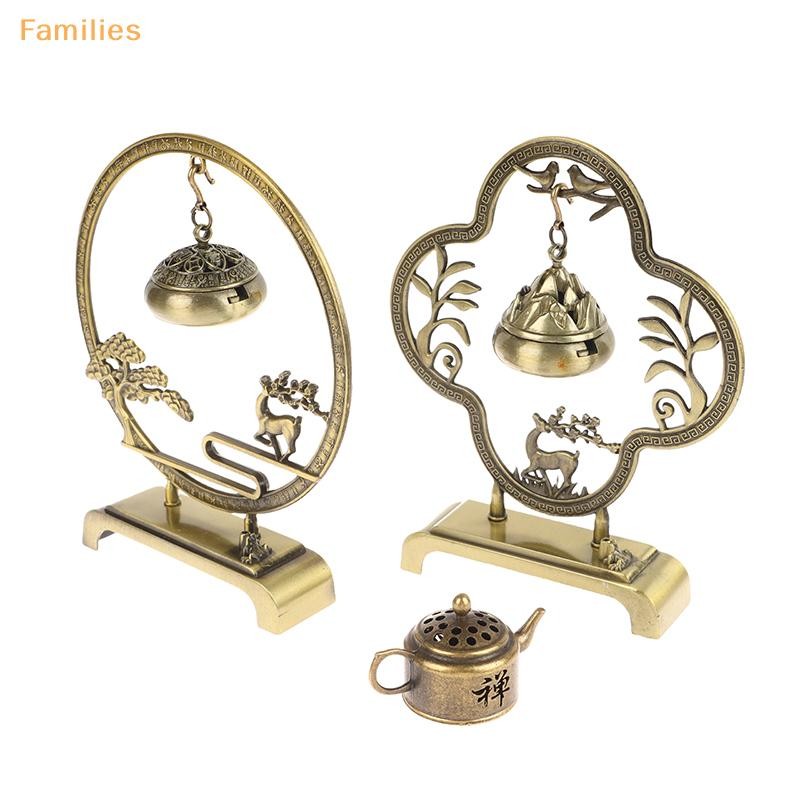 Families> Creative Retro Hollow Out แขวนกระถางธูปผู้ถือธูปกระจายโลหะผู้ถือธูปบ้านห้องนั่งเล่นตกแต่งได้ดี