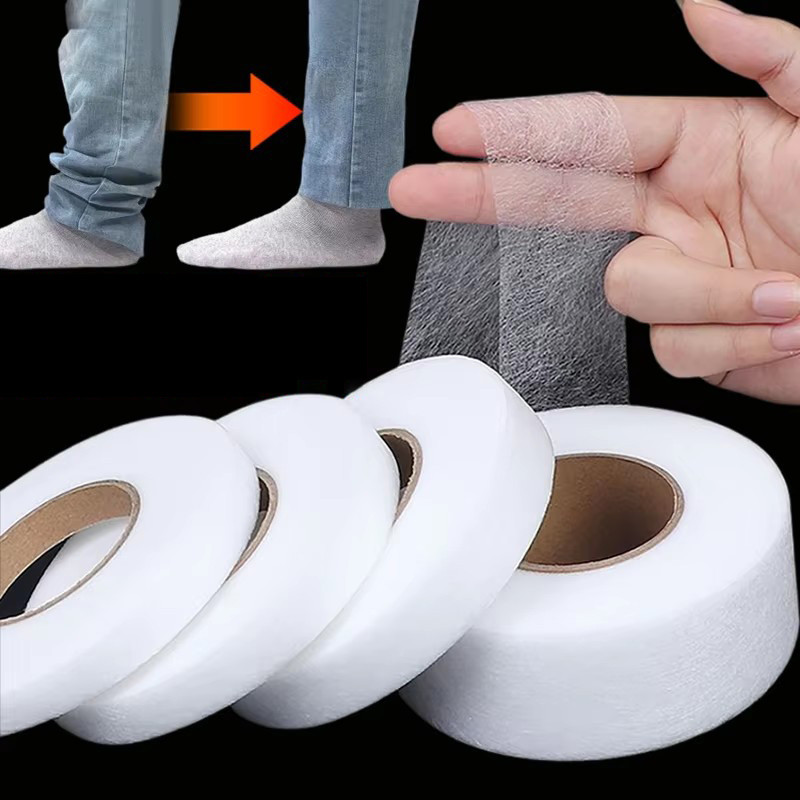 1/3 ม้วนสองด้านไม่ทอ Interlining กาวผ้า - ขอบกางเกง Shorten เทปซ่อม - เครื่องมือเย็บผ้า DIY