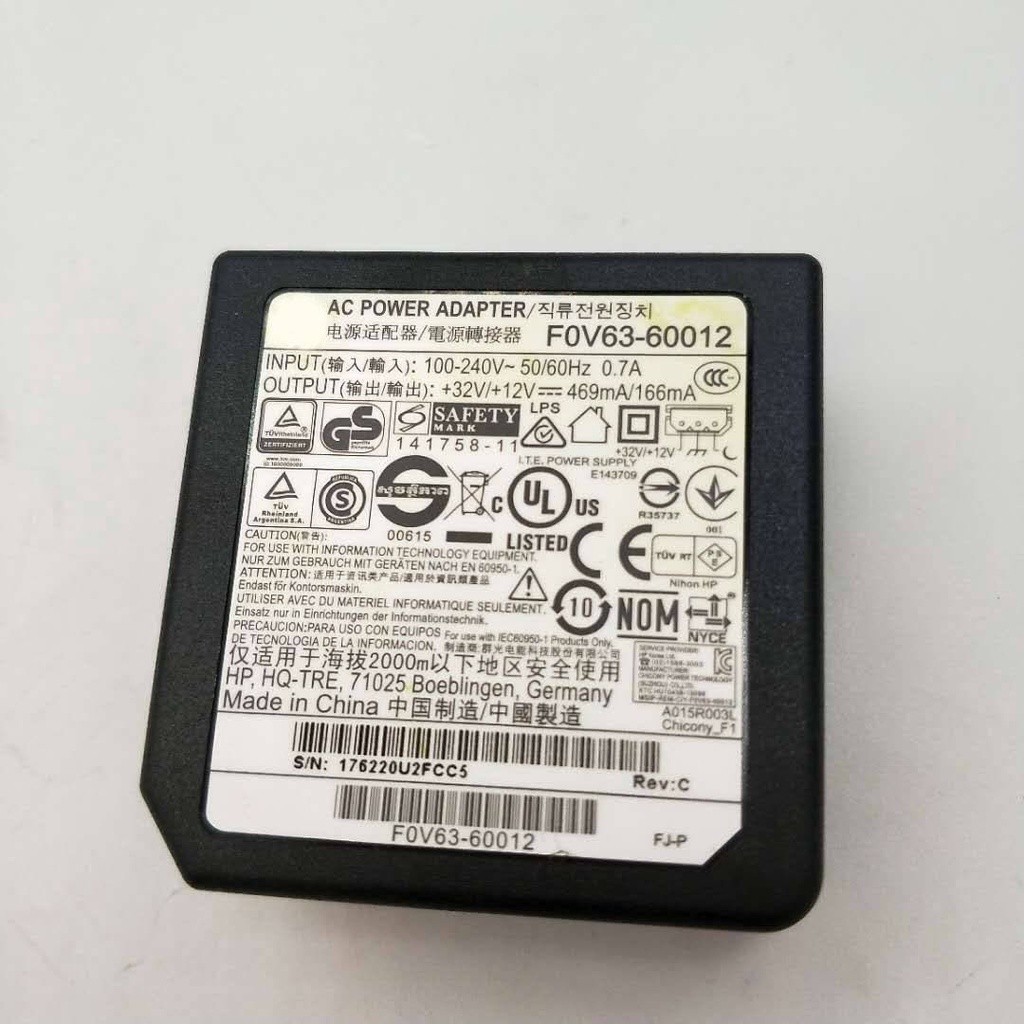 F0v63-60012 อะแดปเตอร์แปลงไฟสําหรับ HP Officejet 4650 ชิ้นส่วนเครื่องพิมพ์